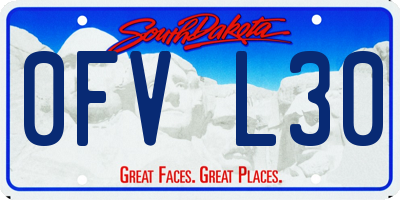 SD license plate 0FVL30