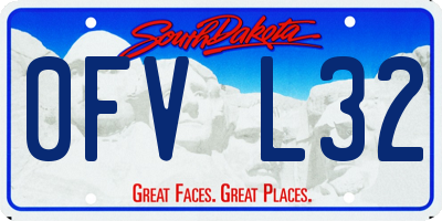 SD license plate 0FVL32
