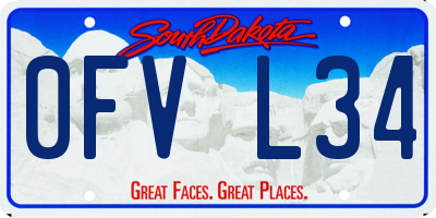 SD license plate 0FVL34