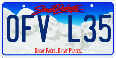 SD license plate 0FVL35