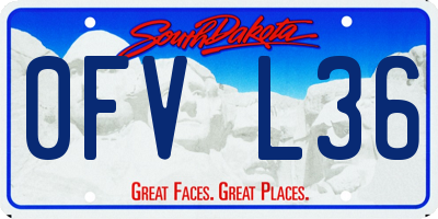 SD license plate 0FVL36