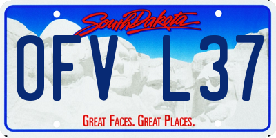 SD license plate 0FVL37