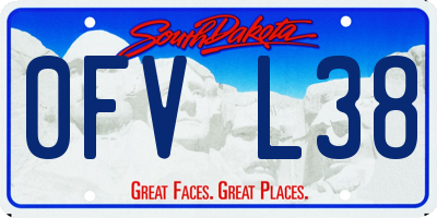 SD license plate 0FVL38