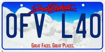 SD license plate 0FVL40