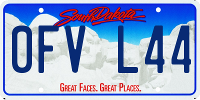 SD license plate 0FVL44