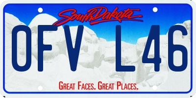 SD license plate 0FVL46