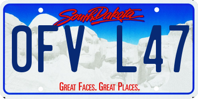 SD license plate 0FVL47