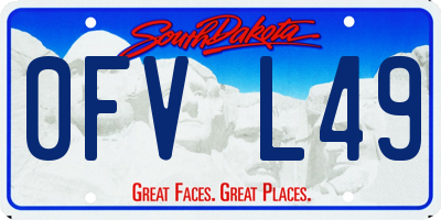 SD license plate 0FVL49