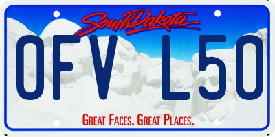 SD license plate 0FVL50