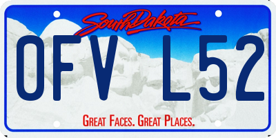 SD license plate 0FVL52