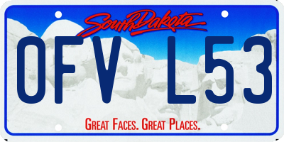 SD license plate 0FVL53