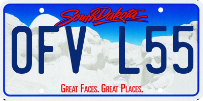 SD license plate 0FVL55
