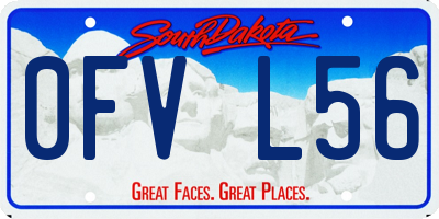 SD license plate 0FVL56