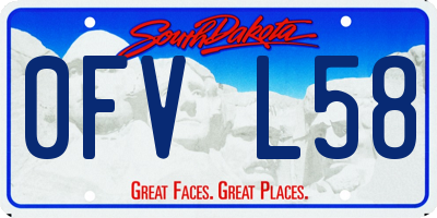 SD license plate 0FVL58