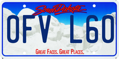 SD license plate 0FVL60