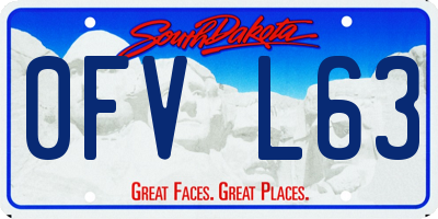 SD license plate 0FVL63