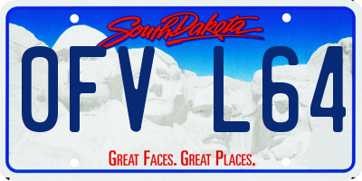 SD license plate 0FVL64