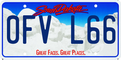 SD license plate 0FVL66