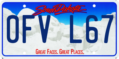 SD license plate 0FVL67