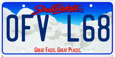 SD license plate 0FVL68