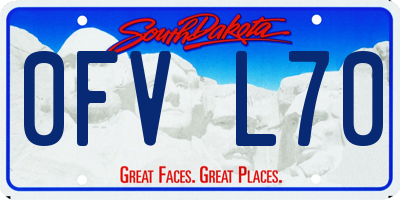 SD license plate 0FVL70