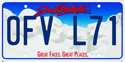 SD license plate 0FVL71