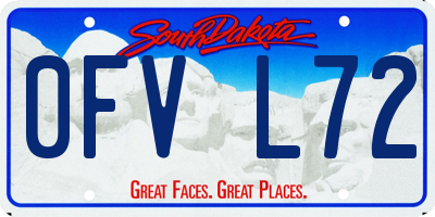 SD license plate 0FVL72