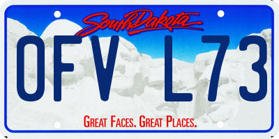 SD license plate 0FVL73