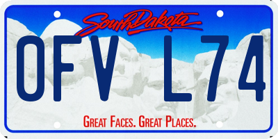 SD license plate 0FVL74