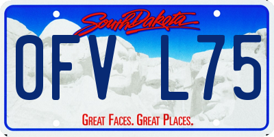 SD license plate 0FVL75
