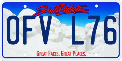 SD license plate 0FVL76