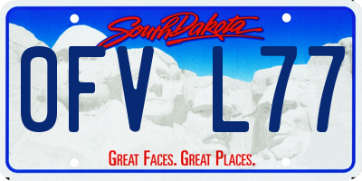 SD license plate 0FVL77