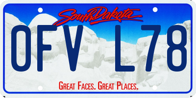 SD license plate 0FVL78
