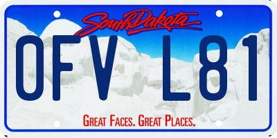 SD license plate 0FVL81