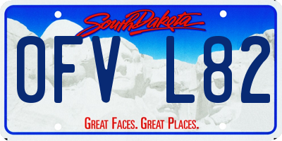 SD license plate 0FVL82