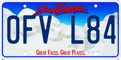 SD license plate 0FVL84