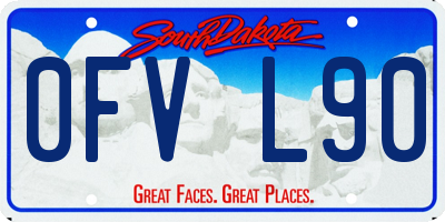 SD license plate 0FVL90