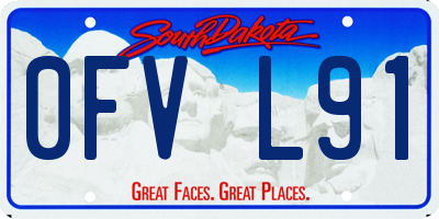 SD license plate 0FVL91