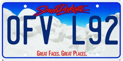 SD license plate 0FVL92
