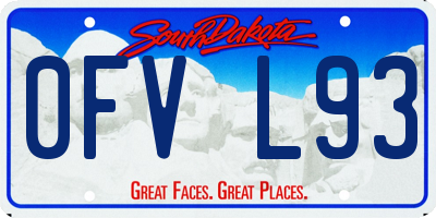 SD license plate 0FVL93