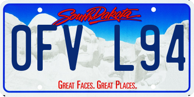 SD license plate 0FVL94