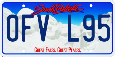 SD license plate 0FVL95