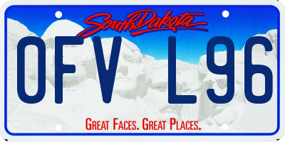 SD license plate 0FVL96