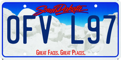 SD license plate 0FVL97