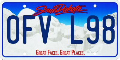 SD license plate 0FVL98
