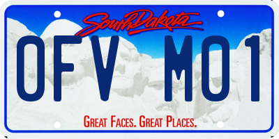 SD license plate 0FVM01