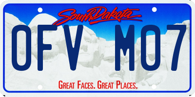 SD license plate 0FVM07