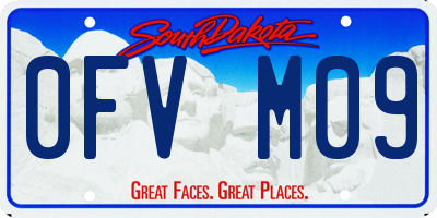 SD license plate 0FVM09