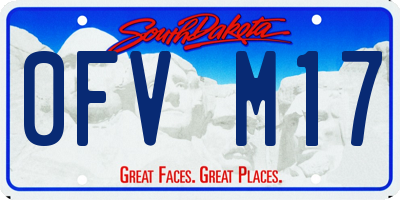 SD license plate 0FVM17