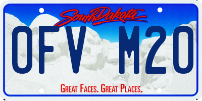 SD license plate 0FVM20